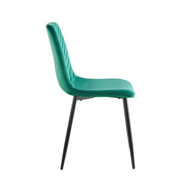 Krzesło tapicerowane zielony nogi czarny K5-FX 2